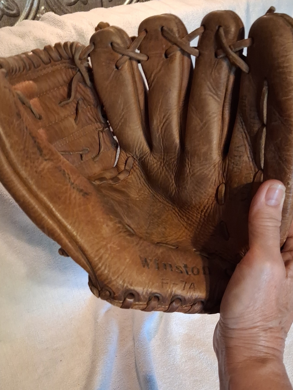Vintage Brown Leather Glove - Winston F-74
